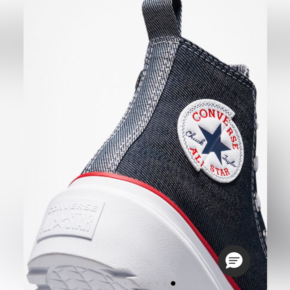 Converse Chuck Taylor All Star Lugged Lift Platform Retro Denim Sneakers - Picture 15 of 16